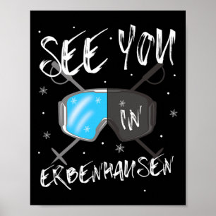 Poster À Erbenhausen Allemagne Vacances Ski Goggle