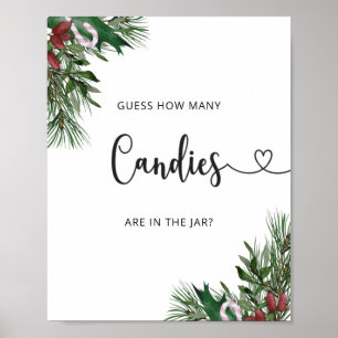 Poster À feuillage persistant beaucoup de bonbons