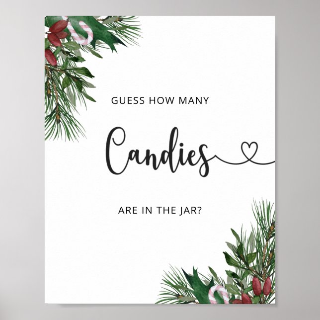 Poster À feuillage persistant beaucoup de bonbons (Devant)