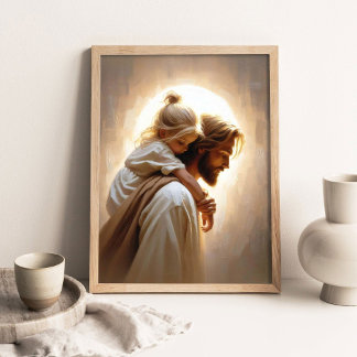 Poster A Friend and Saviour, Christian Art, Picture Jesus