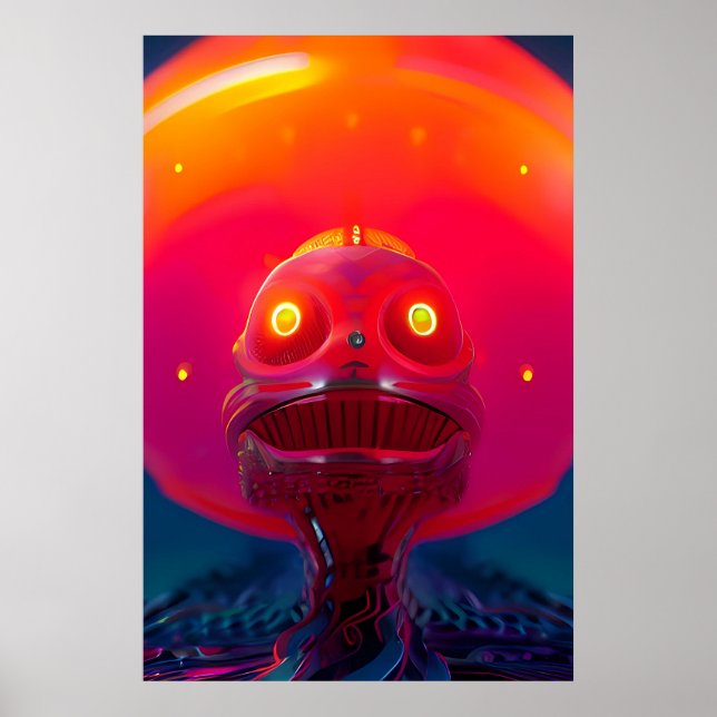 Poster A.I. Nouveau rêve psychédélique de science-fiction (Devant)