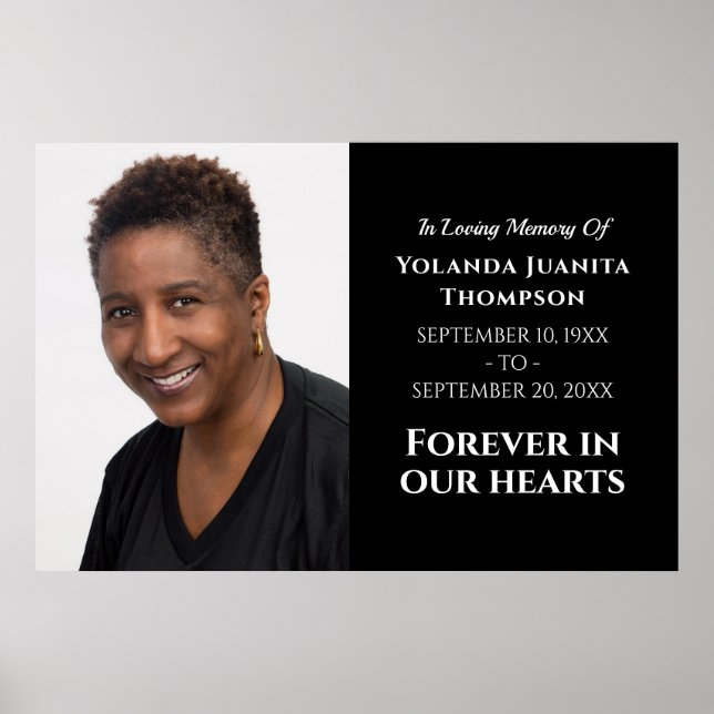 Poster À jamais dans nos cœurs Coutume funéraire moderne  (Devant)