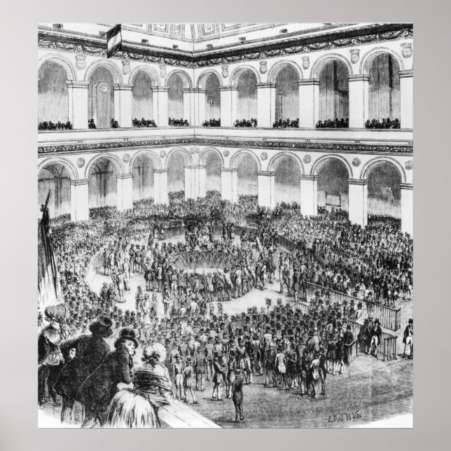 Poster À la Bourse de Paris, 1846 (Devant)