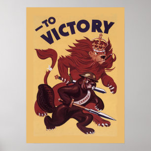 Poster À la campagne de propagande de guerre de ~ du