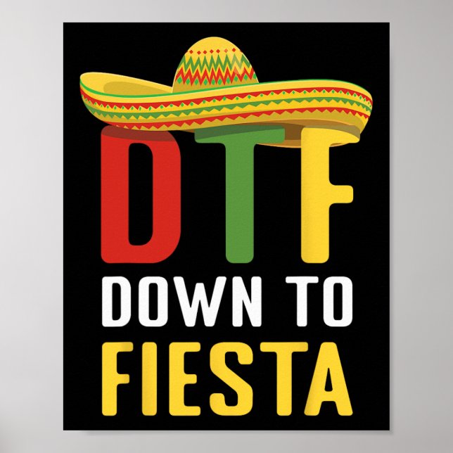 Poster À La Fiesta Mexicaine Cinco De Mayo Dtf (Devant)
