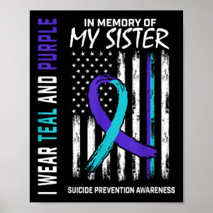Poster À la mémoire de ma sœur Prévention de la sensibili