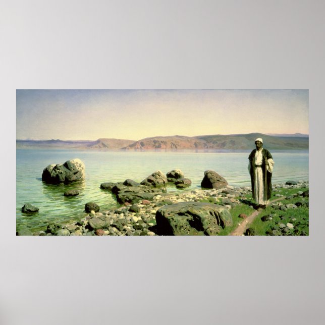 Poster À la mer de Galilée, 1888 (Devant)