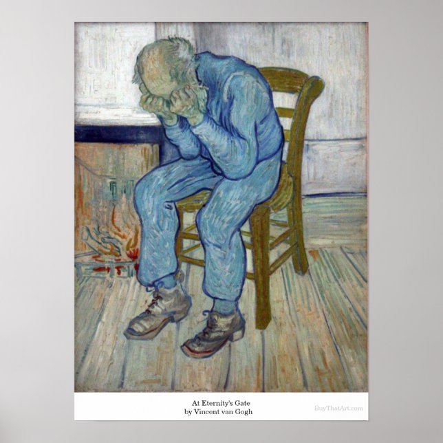 Poster À la porte de l'éternité par Vincent van Gogh (Devant)