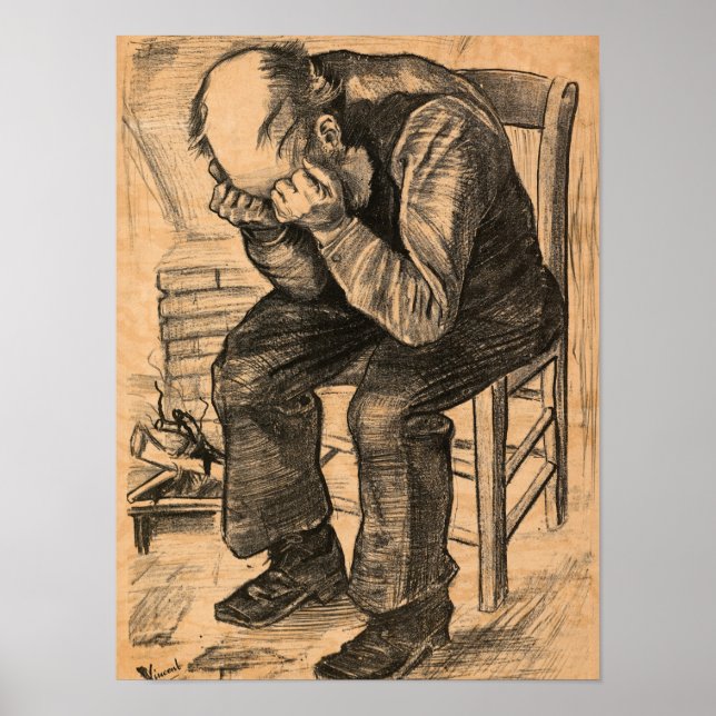 Poster À la porte d'Eternity, 1882 par Vincent van Gogh (Devant)