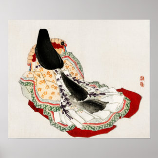 Poster A lady in a kimono by Kono Bairei