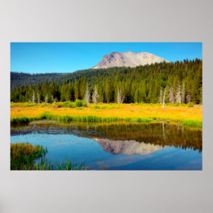 Poster A Lake In Lass Volcanic National Park