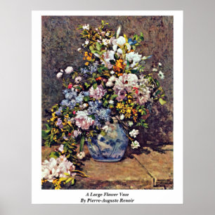 Poster A Large Flower Vase By Pierre-Auguste Renoir