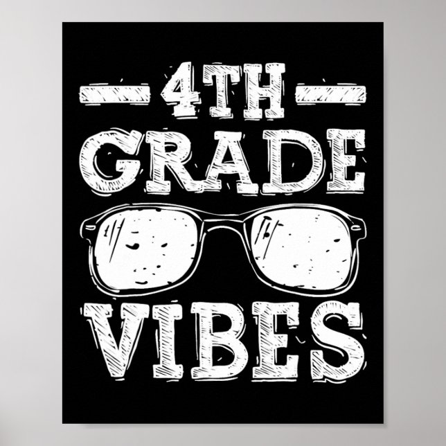 Poster À l'école Vibes de 4e année (Devant)