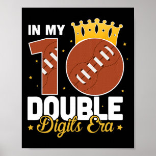 Poster À l'ère de mes 10 doubles chiffres Football 10e an