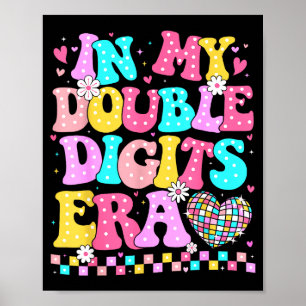 Poster À l'ère de mes doubles chiffres Rétro 10 ans 10e a