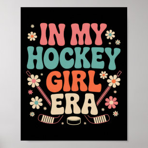 Poster À l'ère de mes filles de hockey Vintage jour de ma