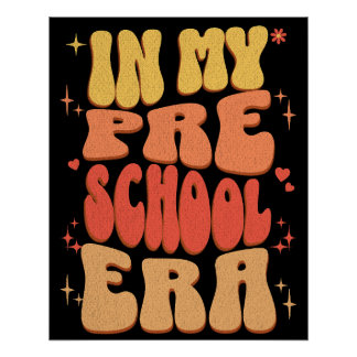 Poster À l'ère de mon préscolaire Retour à l'école matern