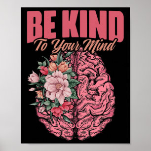 Poster À l'esprit Maladie mentale Sensibilisation à la sa