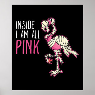 Poster À L'Intérieur Je Suis Tout Flamant rose Rose | Fla