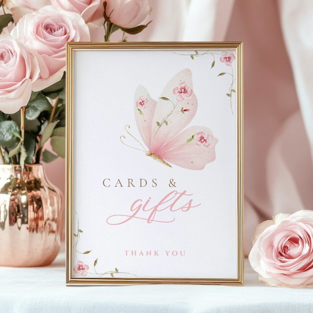 Poster A Little Butterfly Cards & Gifts Table Sign (Créateur téléchargé)