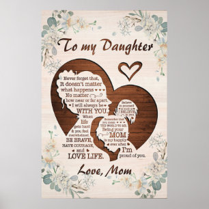 Poster à ma belle fille, cadeaux de jour pour les mères,