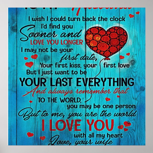 Poster À ma conception de mari | Citations D'Amour Au Mar (Devant)