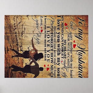 Poster À ma conception de mari   Lettre À Lui   Bel cadea