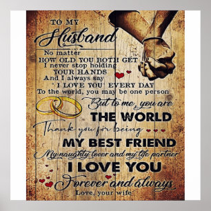 Poster À ma conception de mari Lettre d'amour à lui