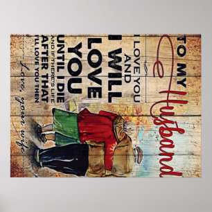 Poster À ma conception de mari Lettre d'amour à lui