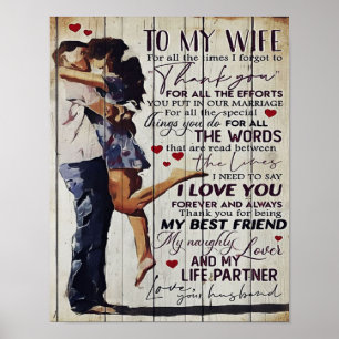 Poster À ma femme présente   Citations d'amour présentes 