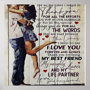 Poster À ma femme présente   Citations d'amour présentes 