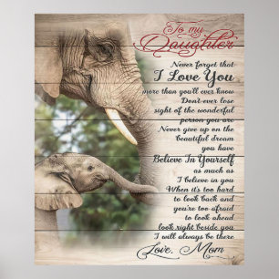 Poster À MA FILLE   Meilleure famille présente