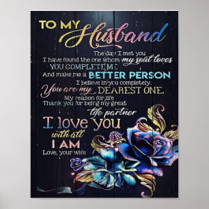Poster À ma lettre au mari, à mon cadeau au mari