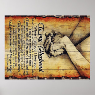 Poster À ma lettre de mari, belles citations cadeau