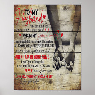 Poster À Ma Lettre De Mari, Citations D'Amour Cadeau