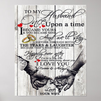 Poster À Ma Lettre De Mari, Citations D'Amour Cadeau