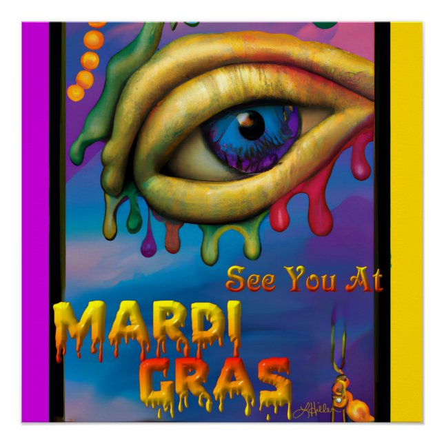 Poster À Mardi Gras Eye (Devant)