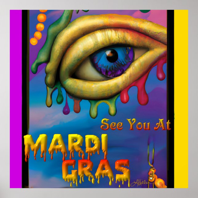 Poster À Mardi Gras Eye (Devant)