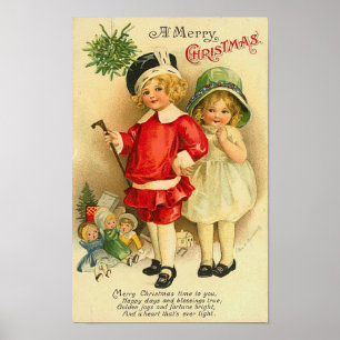 Poster A Merry Christmas Children Card