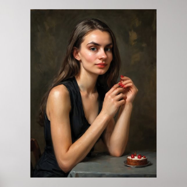 Poster A Moment with Cherries (Devant)