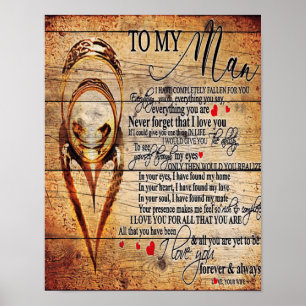 Poster À mon amour   Mon mari présent   Cadeau de devis m