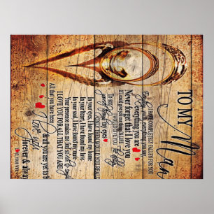 Poster À mon amour Mon mari présent Cadeau de devis m