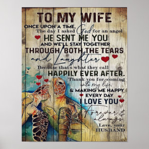 Poster À mon cadeau à la femme Cadeau de vacances amusa