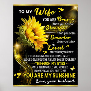 Poster À Mon Cadeau D'Anniversaire Femme De Tournesol, Co