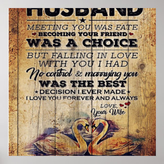 Poster À mon cadeau de mari | Jolie lettre au mari |