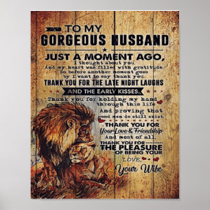 Poster À mon cadeau de mari   Jovely Letter for Husband