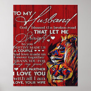 Poster À mon cadeau de mari, le meilleur cadeau de vacanc