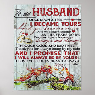 Poster À mon cadeau de mari   Lettre Pour Lui  