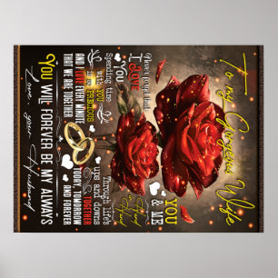 Poster À Mon Cadeau Femme, Cadeau Amour Couple, Cadeau Ma