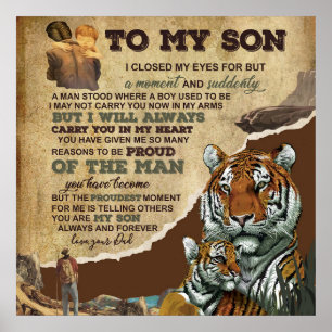 Poster À Mon Don Fils, Amateurs De Tigre, Lettre Au Fils